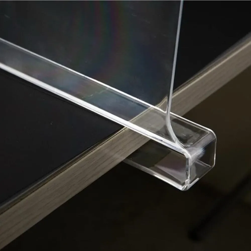 Acrylic Shelf Dividers - Clear. Six pack
